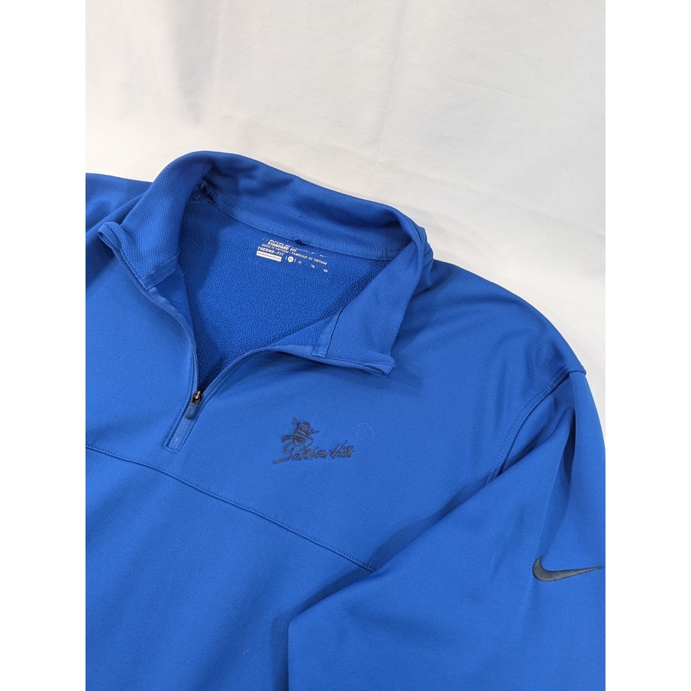 Nike Pullover Mens XL Blue Golf Therma-fit Southern Hills 1/4 Zip "OMRF " Logo